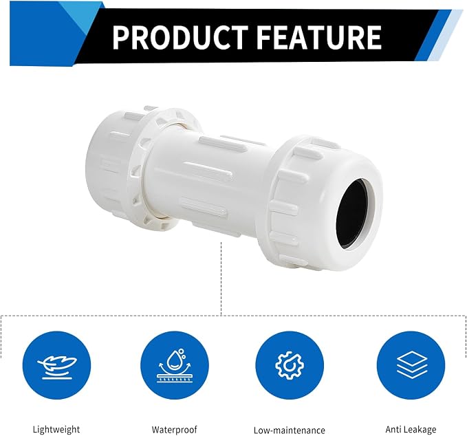 DONWARE 3" PVC Compression Coupling Cople de compresión PVC | Pipe Fittings - Image 5