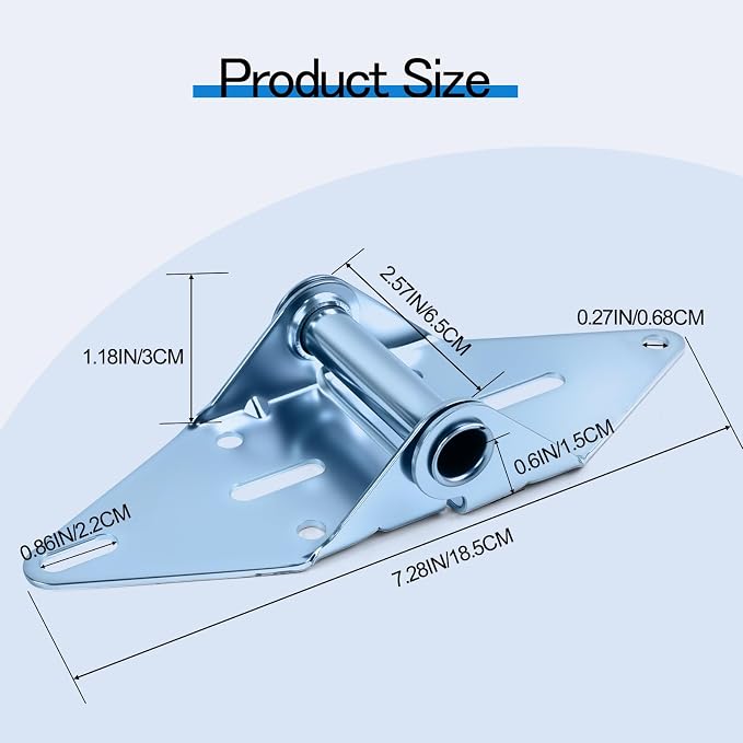 2-Pack Garage Door Hinges #1 | 14ga galvanized steel; rust-resistant, - Image 2