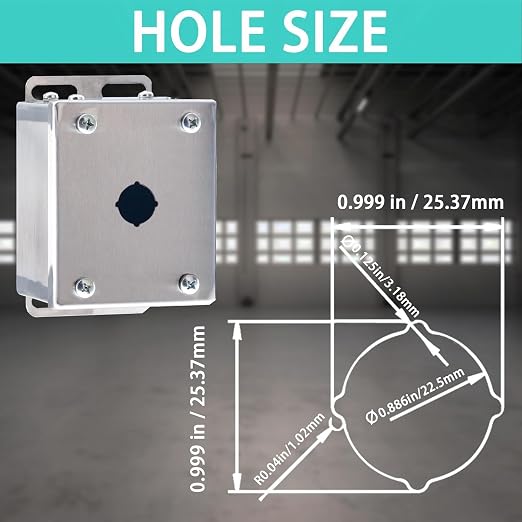 Yongchen Push Button Box, IP66 Waterproof and Dustproof Metal Box, Indoor and - Image 3