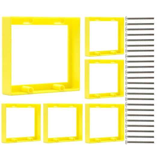 3/4” Yellow Double Gang Outlet Extender, Fixes Recessed or Protruding by AIRTAK