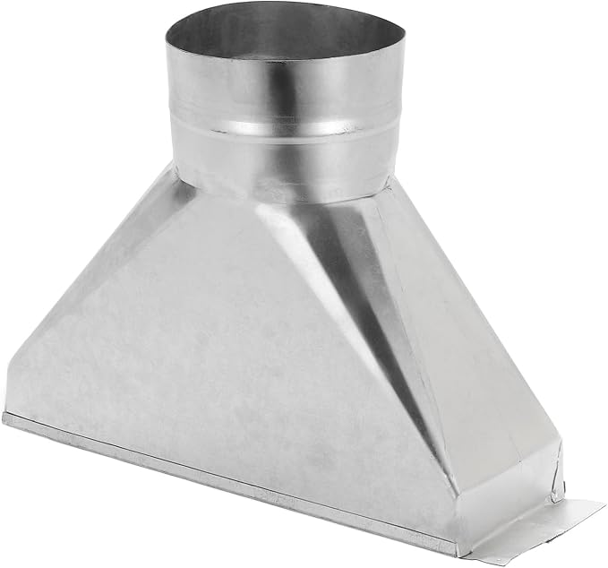 PATIKIL 10" x 4" x 8" Duct Pipe Transition Fitting, Galvanized Steel Transition by PATIKIL