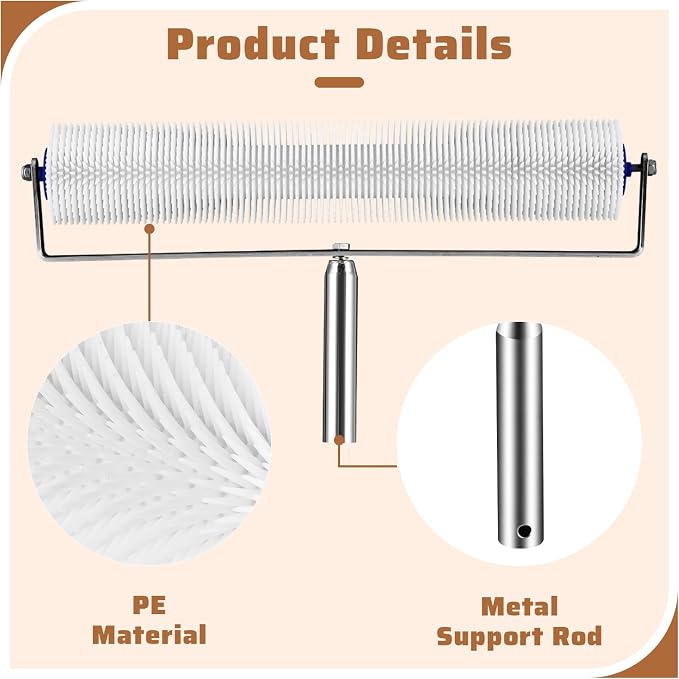 Spiked Screeding Compound Roller, Epoxy Flooring Tool Remove Bubble - Image 4