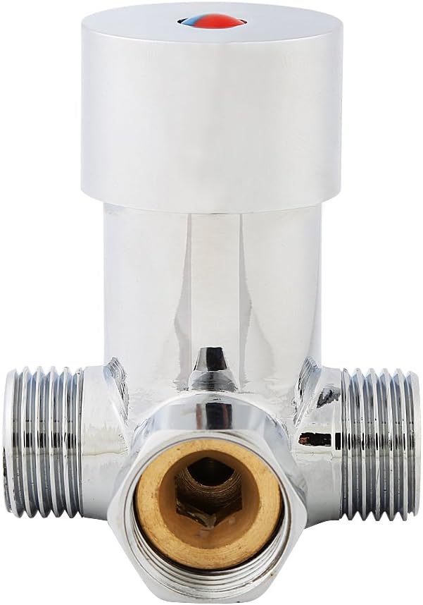 Thermostatic Mixing Valve G1/2 Hot Cold Water Mixer Valve Solid Brass Shower - Image 4