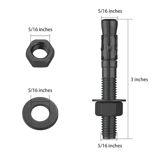 Wensilon 100Pcs 5/16x3 Inch Standard Fasteners - Image 2