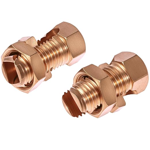 QWORK Grounding Split Bolt Connector, 6 Pack 6-10 AWG Solid Copper Ground Wire - Image 2