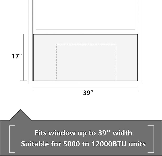 BJADE'S Window Air Conditioner Side Insulated Foam Panel, One-piece Full - Image 2