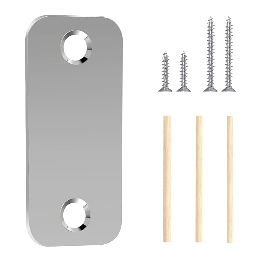Door Hole Cover Plate 1" x 2-1/4", Round Corner Deadbolt Strike Plate | by BonKuDoo