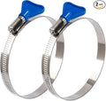 ISPINNER 2pcs 10 Inch Key-Type 304 Stainless Steel Worm Gear Hose Clamps by ISPINNER
