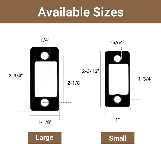 Deadbolt Restorer Strike Plate 2-3/4" x 1-1/8", Narrow Side and Large Hole | to - Image 3