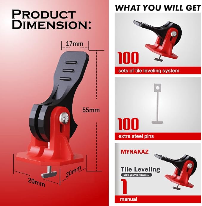 Tile Tools for Leveling Installation, Reusable Tile Leveling System, Floor - Image 2
