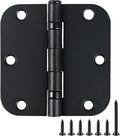 TDCHINGES Rounded Matte Black Door Hinges 3.5" 5/8"Radius Lasting No Squeak | 1 by TDCHINGES