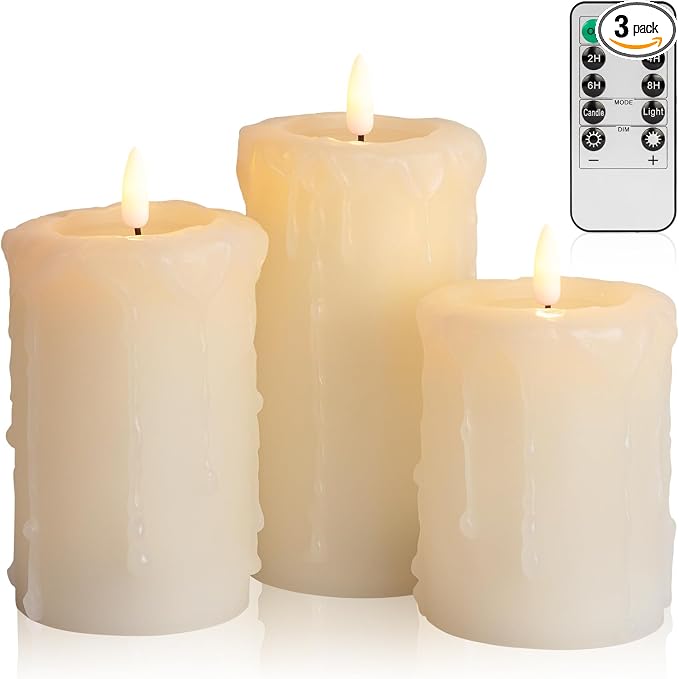 Flickering Flameless Candles by CandlesDecorYourHoliday