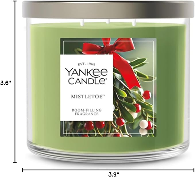 Yankee Candle Mistletoe, Scented Candle, 14.5oz 3-Wick Candle Jar - Image 7
