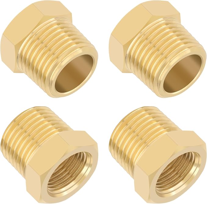 KOOTANS 4pcs Heavy Duty 1/2 NPT Male Thread to 3/8 NPT Female Thread Brass by KOOTANS