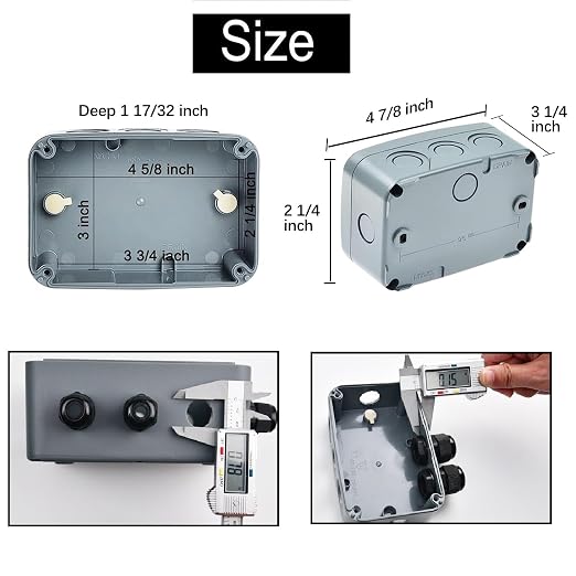 2PK Electrical Junction Box, Nineleaf IP66 Weatherproof Junction Box, 4.9"x - Image 7