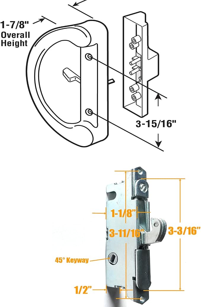 Sliding Patio Door Handle Set - Image 2