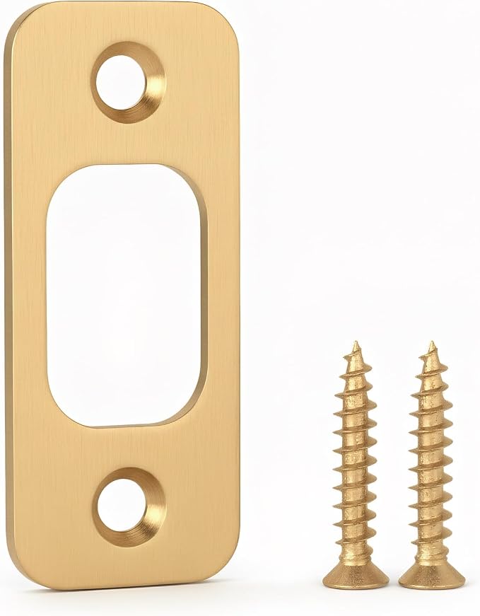 Deadbolt Strike Plate, Round Corner by Priseen