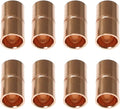 RLECS 8pcs Straight Copper Coupling Rolled Tube Stop Pipe Fitting 1/4 Inch ID by Unknown