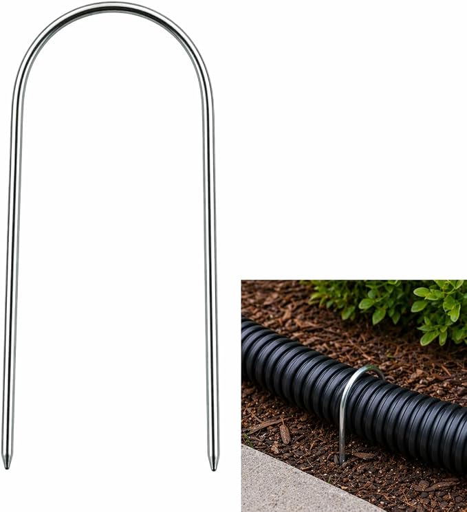 Heavy-Duty Downspout Holder – 3 Pack 6mm Thick U-Shaped Gutter Downspout by Aogigigio