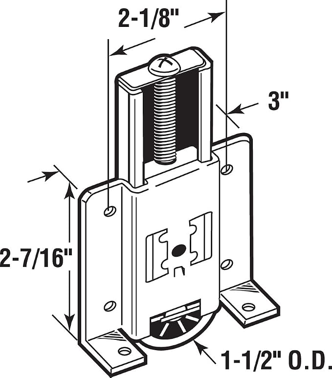 Prime-Line N 6817 Steel, Mirrored Wardrobe Door Roller Assembly, - Image 2