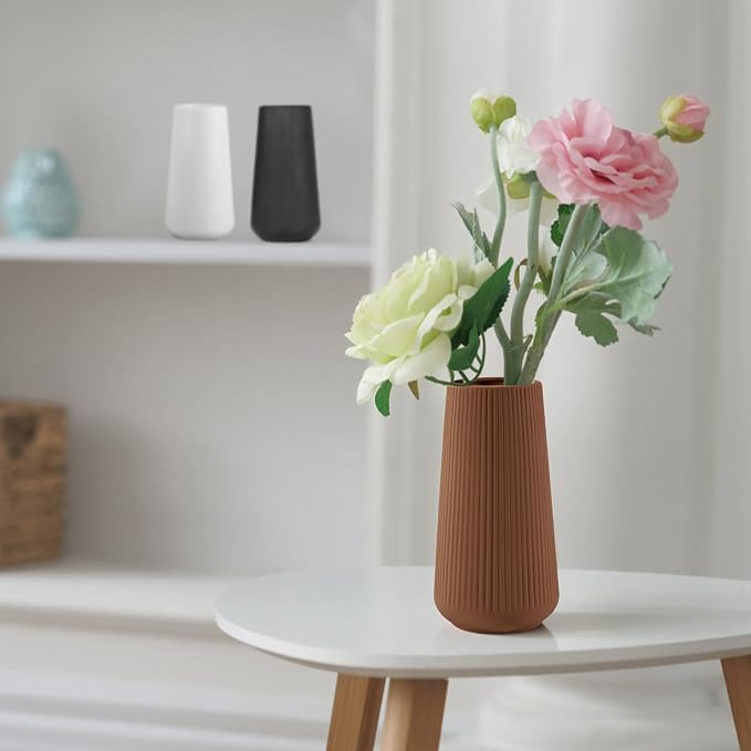 Caramel Ceramic Vase, GUKJOB Small Cute Flower Vase - Image 6