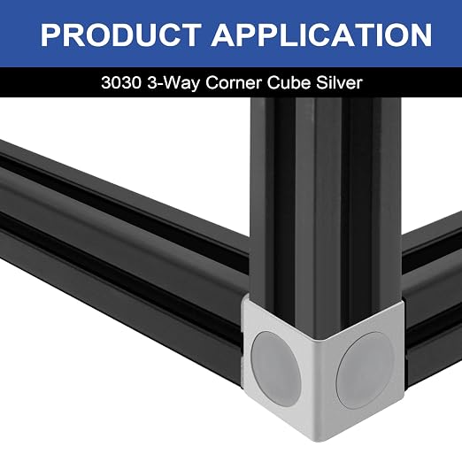 12pcs 3030 3-Way Corner Cube 3030 Extrusion Hardware Silver | T-Slot V-Slot - Image 6