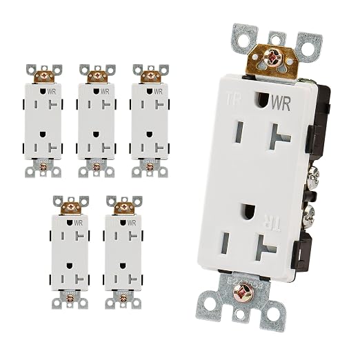 Wengart 6-Pack 20 Amp Duplex Receptacle Outlet, Weather Resistant & Tamper by Wengart