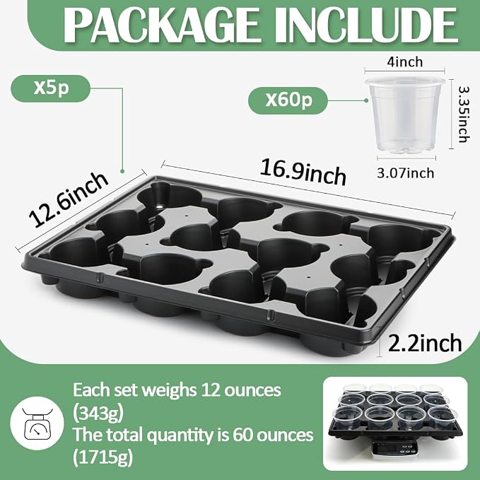 RooTrimmer 12 Cell Nursery Pot Trays 5 Pack - Image 2