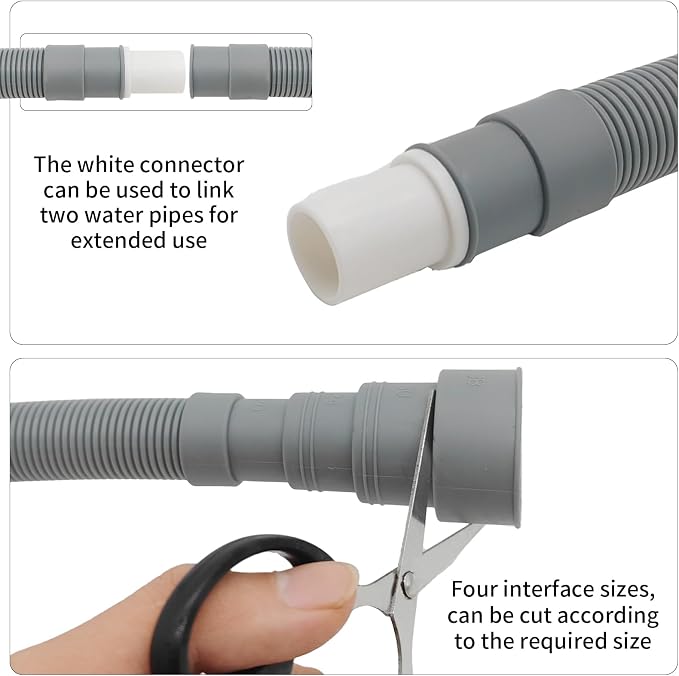 10ft Universal Washing Machine Drain Hose Extension Kit - Image 3