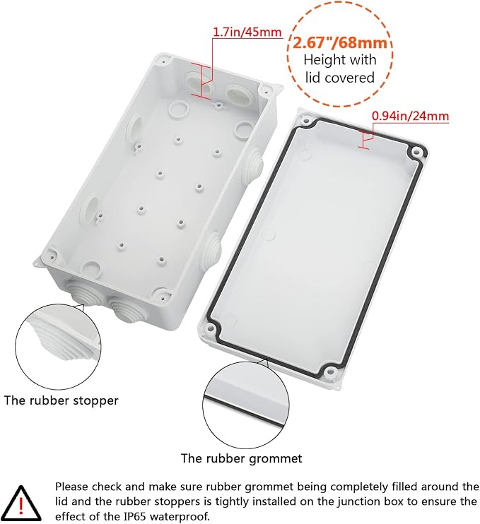 ABS Plastic Dustproof Waterproof IP65 Junction Box Universal Electrical Project - Image 4