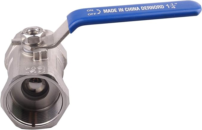 DERNORD Stainless Steel Ball Valve 1PC Type NPT Standard Port - Image 6