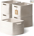 5 Pack Woven Storage Baskets, Decorative Storage Bins by YILOBI