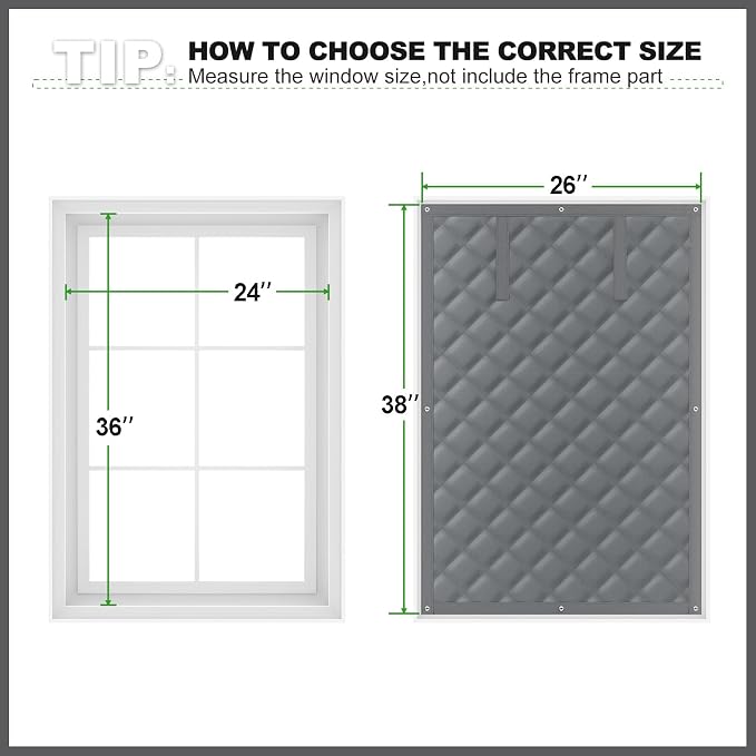 AGHIG Thermal Window Cover for Winter, Oxford Cloth Cotton Layer Window Covers - Image 3
