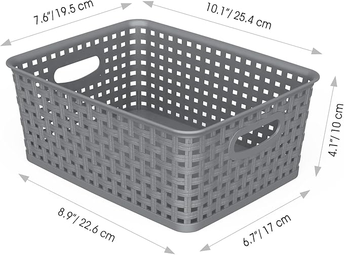 WYT Weave Storage Organizer Baskets, 10.1" x 7.55" x 4.1" - Image 2
