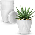 YNNICO 4 inch Plant Pots, 5 Pack Flower Pots Outdoor Indoor, Planters by AFamilyofGardenLovers
