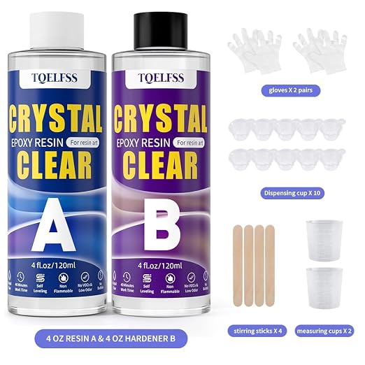 TQELFSS Epoxy Resin Kit 8 OZ, Fast Curing, Self Leveling, No Yellowing Casting - Image 7