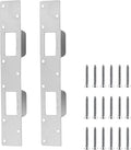 2pcs Door Strike Plate Stainless Steel Double Hole Door Handle Lock Backplate by Mewutal