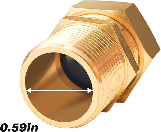 1/2" NPT Male Brass Pipe Fittings, Hex Nipple Fitting, Corrosion-resistant - Image 3