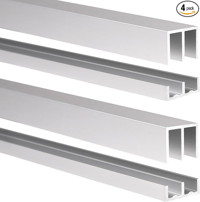 2Sets Aluminum Sliding Door Track Set by Orechic
