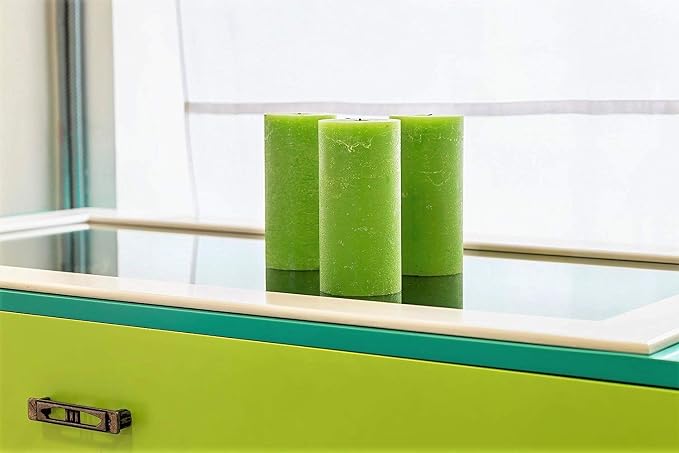 Set of 3 Pillar Candles 3" x 6" Unscented Handpoured Weddings, Home Decoration - Image 3
