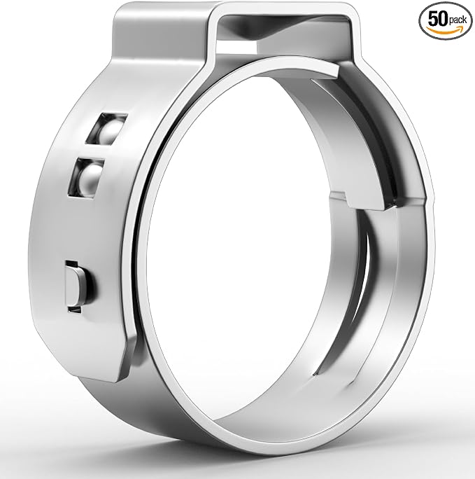 Bates- PEX Cinch Clamp Rings, "50 Pack, Stainless Steel, Pex Clamps by BatesChoice