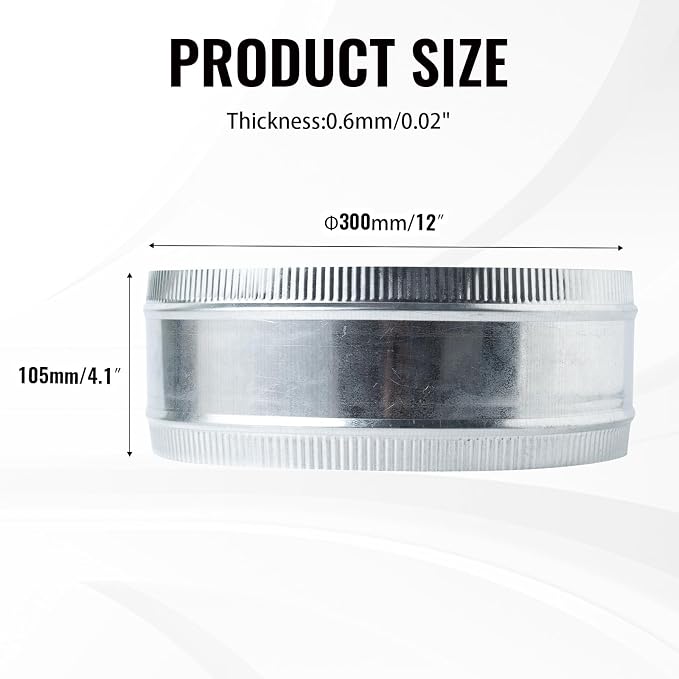 12 Inch Round Galvanized Steel Duct Connector - Image 2