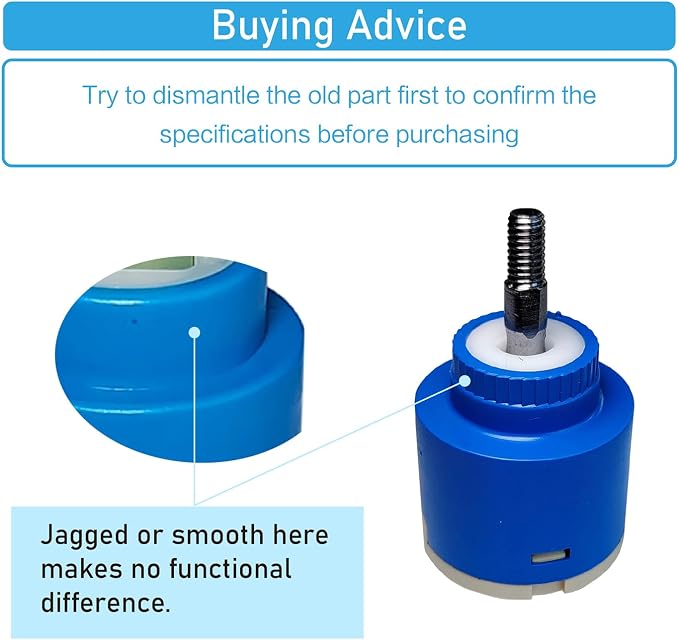 35mm Ceramic Faucet Cartridge Replacement, 35mm Faucet Cartridge Replacement - Image 6