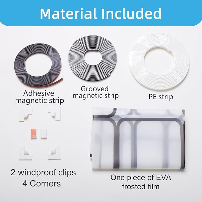 DIY Magnetic Window Insulation Kit Matte Frosted Privacy Film - Image 7