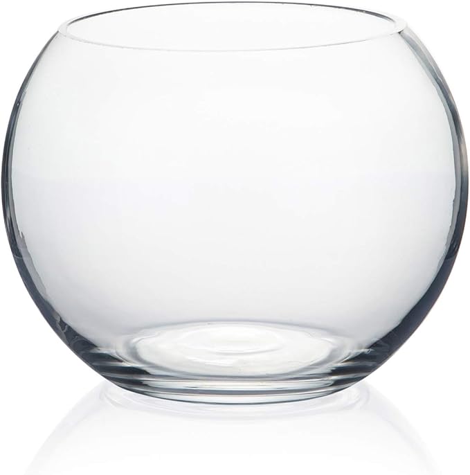 WGV Bowl Glass Vase, Diameter 6", Height 4.5", Open Width 4", 1 Piece by WGVInternational-OpusGlassware