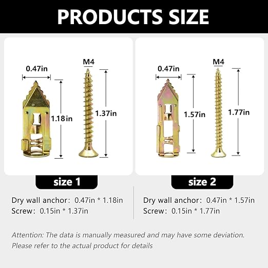 Self Drilling Drywall Anchors and Screws Kit, 2026 NEW Wall Anchors - Image 2