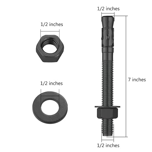 Wensilon 10Pcs 1/2x7 Inch Standard Fasteners - Image 2