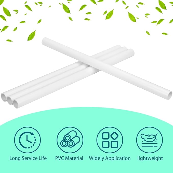 4Pcs 1-1/2 Inch PVC Pipe 34" Long White Sch40 Industrial PVC Pipes - Image 4