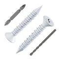 WenSilon 3/16" x1-1/4 White Concrete Screw Anchor White Flat Head by Wensilon