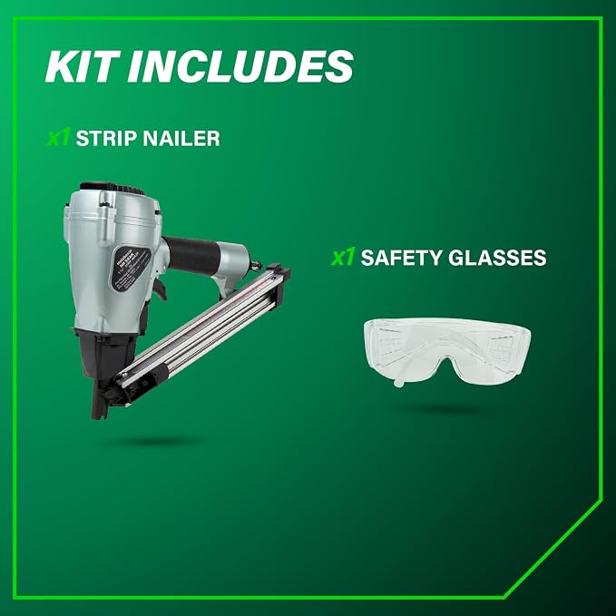 Metabo HPT Pneumatic Strip Nailer, 36° Metal Connector Tool, NR38AK | Fastens - Image 5